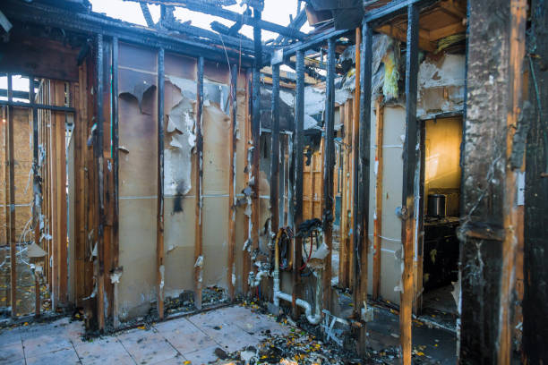 Professional Fire Damage Restoration technician working in Silver Lake, OH